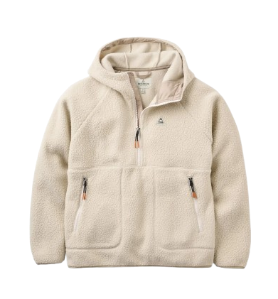 Home 1/2 Zip Recycled Hooded Sherpa Fleece 