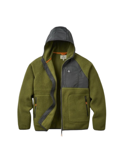 Offgrid Recycled Full Zip Hooded Sherpa Fleece 